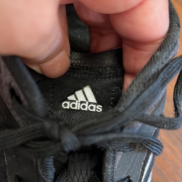 {Adidas}Mens Sz 7 Black Adidas Tennis Shoes - Picture 9 of 12